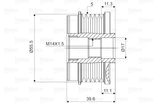 Valeo Vrijloop koppeling dynamo 588086