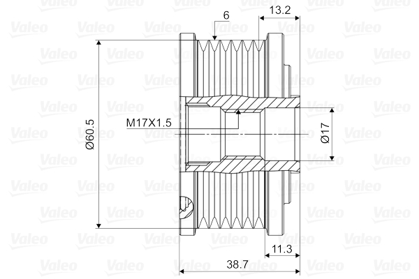 Valeo Vrijloop koppeling dynamo 588089