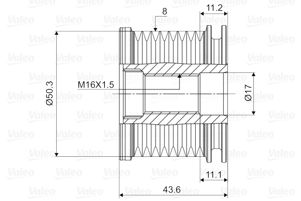 Valeo Vrijloop koppeling dynamo 588090