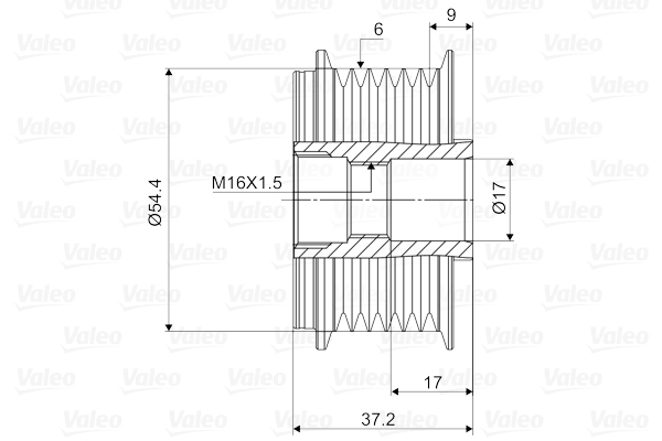 Valeo Vrijloop koppeling dynamo 588103