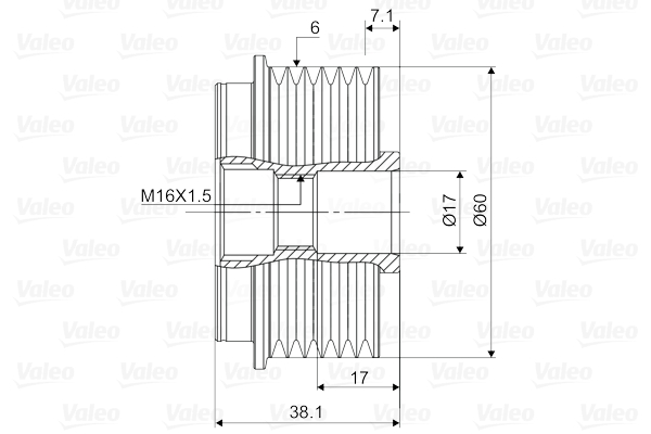 Valeo Vrijloop koppeling dynamo 588116