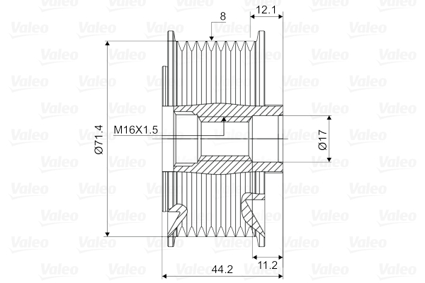 Valeo Vrijloop koppeling dynamo 588120