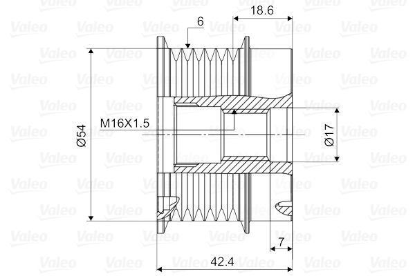 Valeo Vrijloop koppeling dynamo 588126