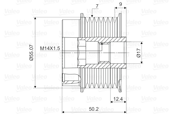 Valeo Vrijloop koppeling dynamo 588130