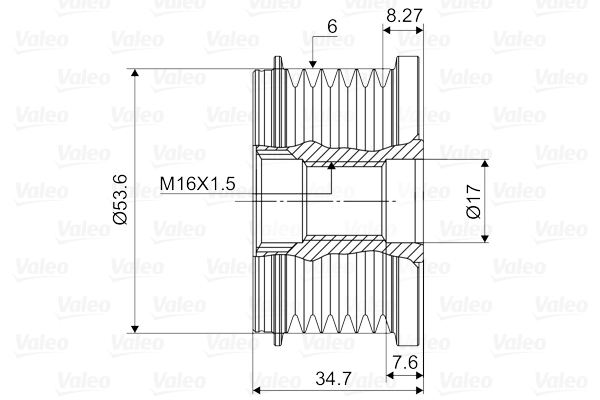 Valeo Vrijloop koppeling dynamo 588137