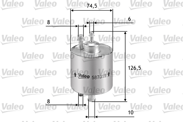 Brandstoffilter Valeo 587019