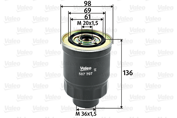 Brandstoffilter Valeo 587707