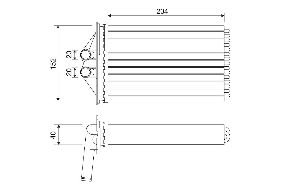 Kachelradiateur Valeo 715306