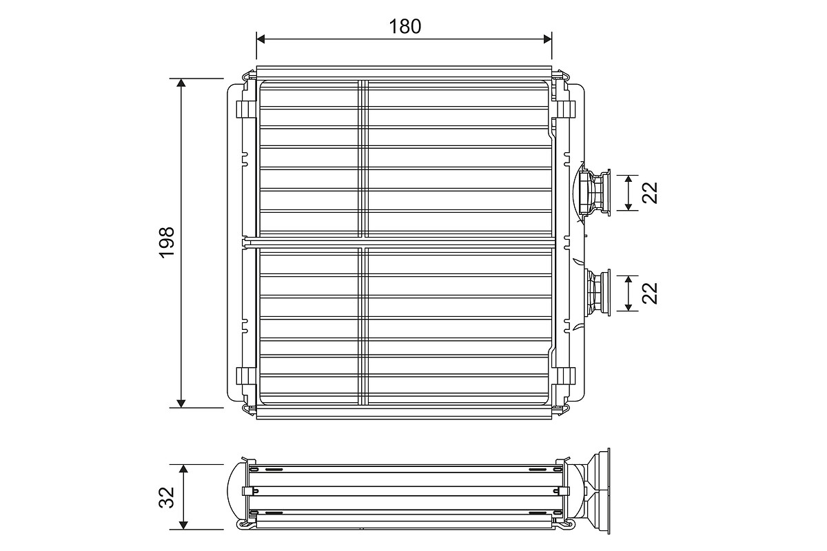 Kachelradiateur Valeo 811508