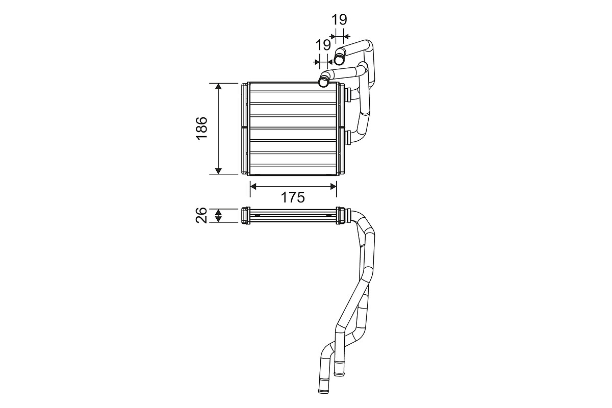 Kachelradiateur Valeo 811511