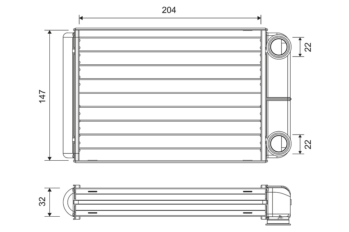 Kachelradiateur Valeo 811516