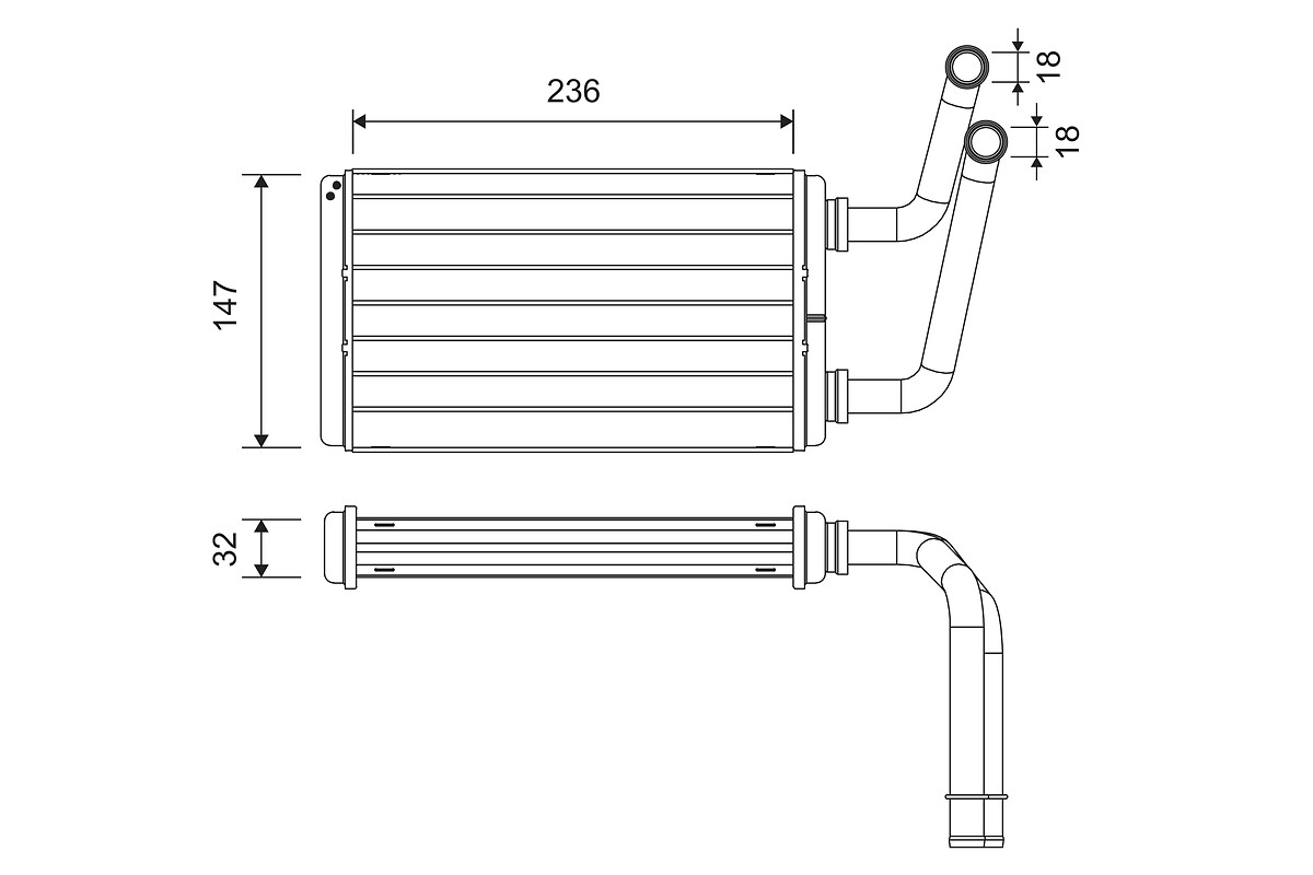 Kachelradiateur Valeo 811528