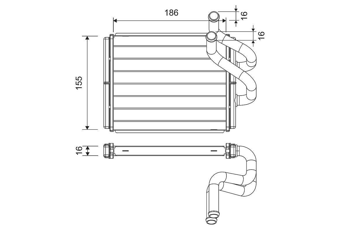 Kachelradiateur Valeo 811555