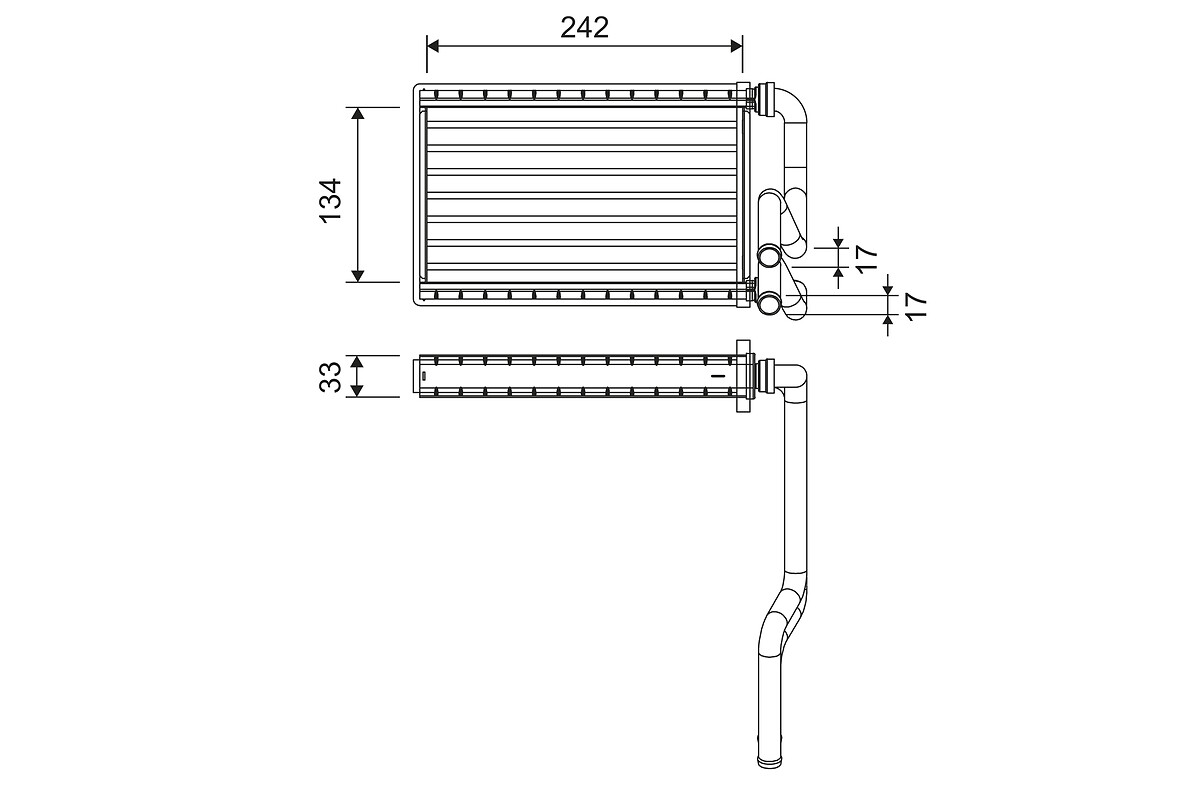 Kachelradiateur Valeo 811578