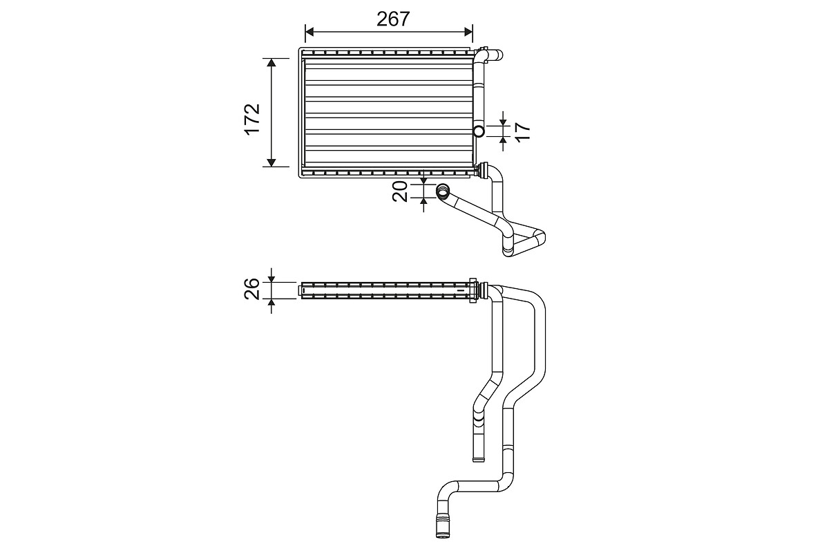 Kachelradiateur Valeo 811579