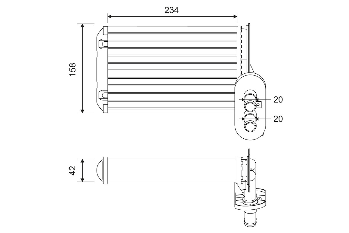 Kachelradiateur Valeo 812030