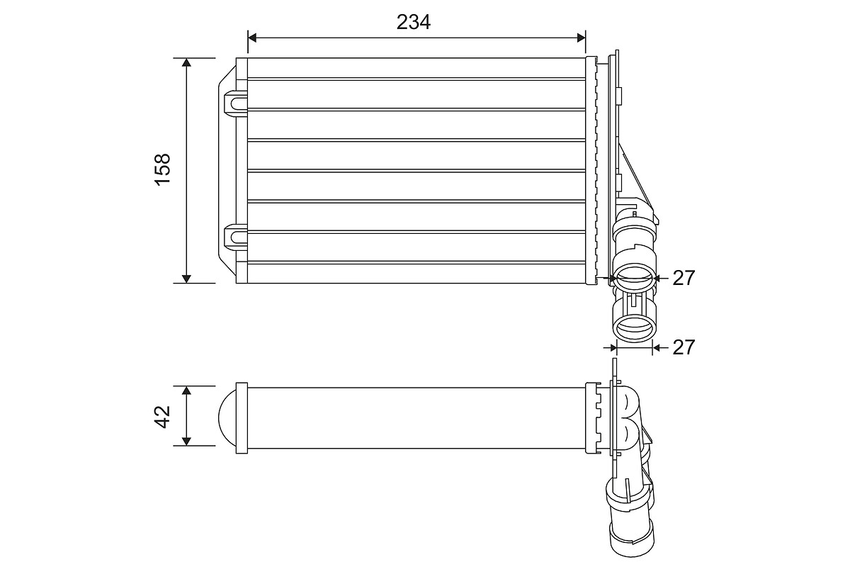 Kachelradiateur Valeo 812044