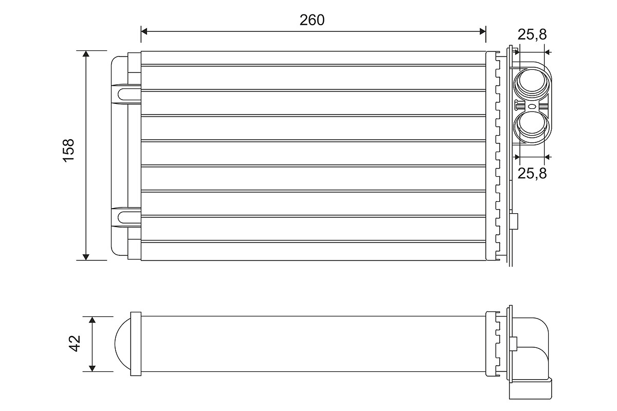 Kachelradiateur Valeo 812048