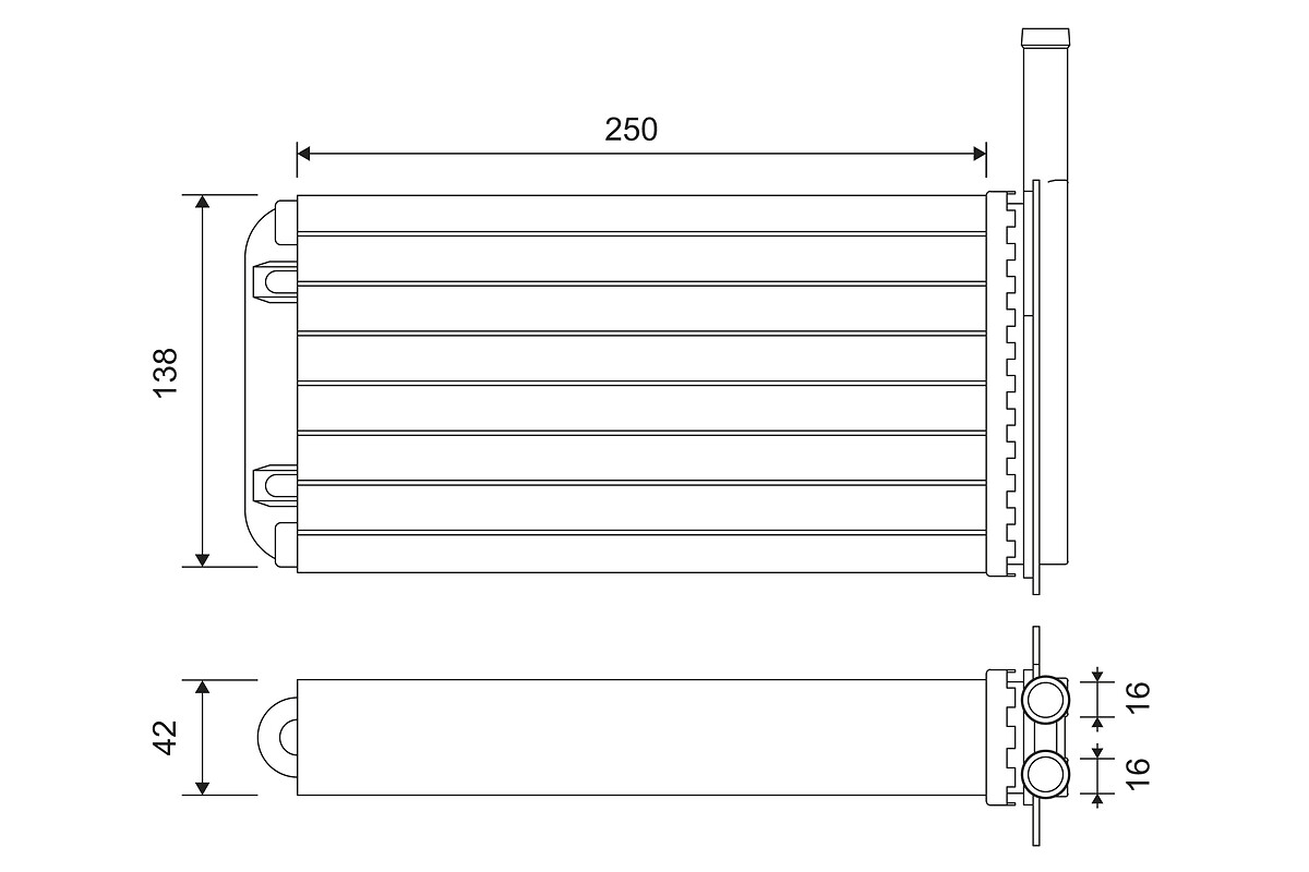 Kachelradiateur Valeo 812058