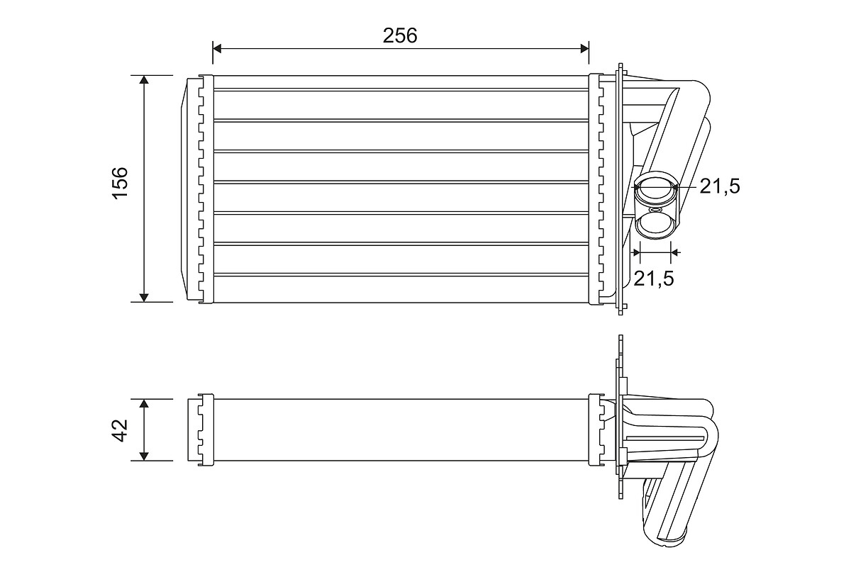Kachelradiateur Valeo 812113