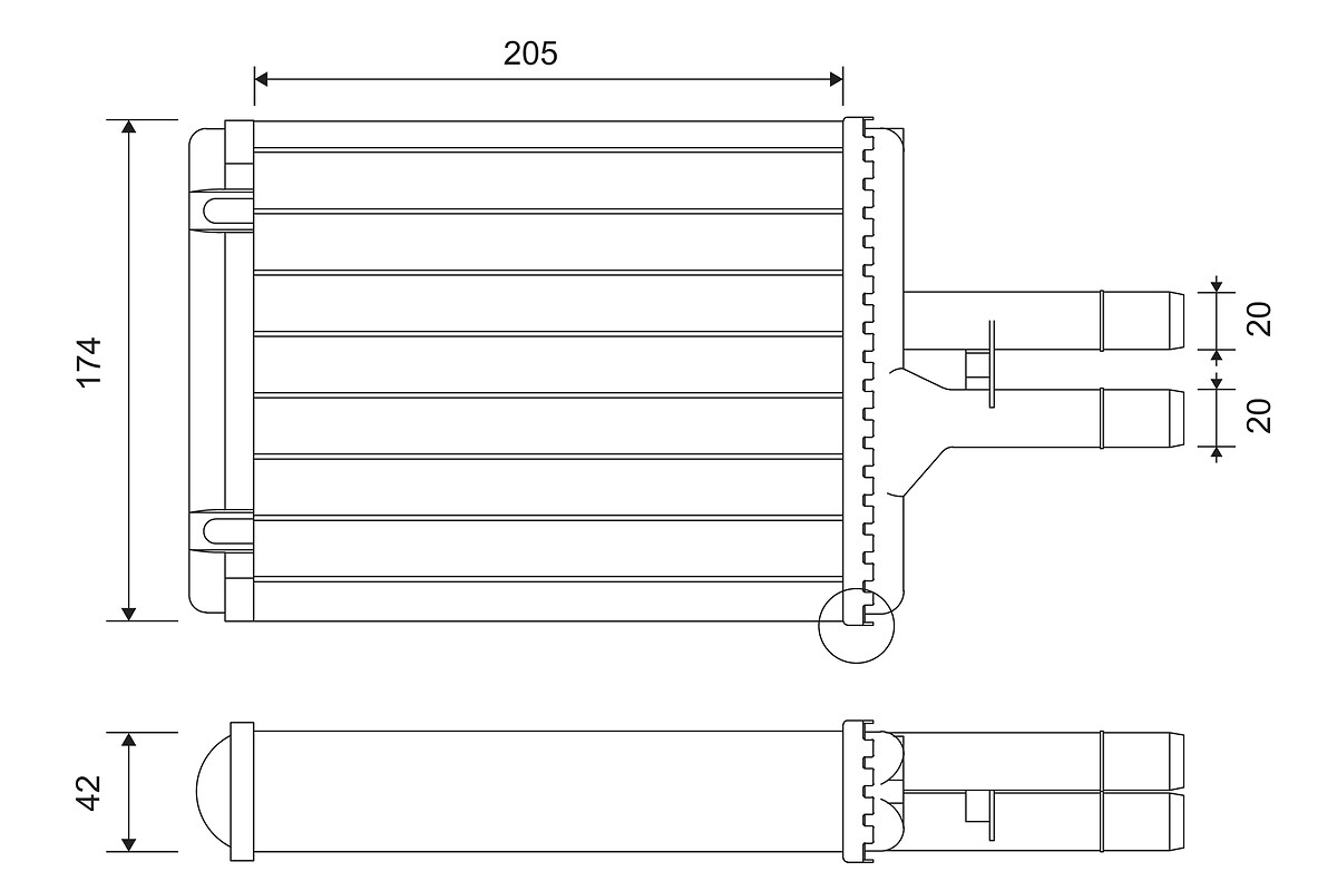 Kachelradiateur Valeo 812117