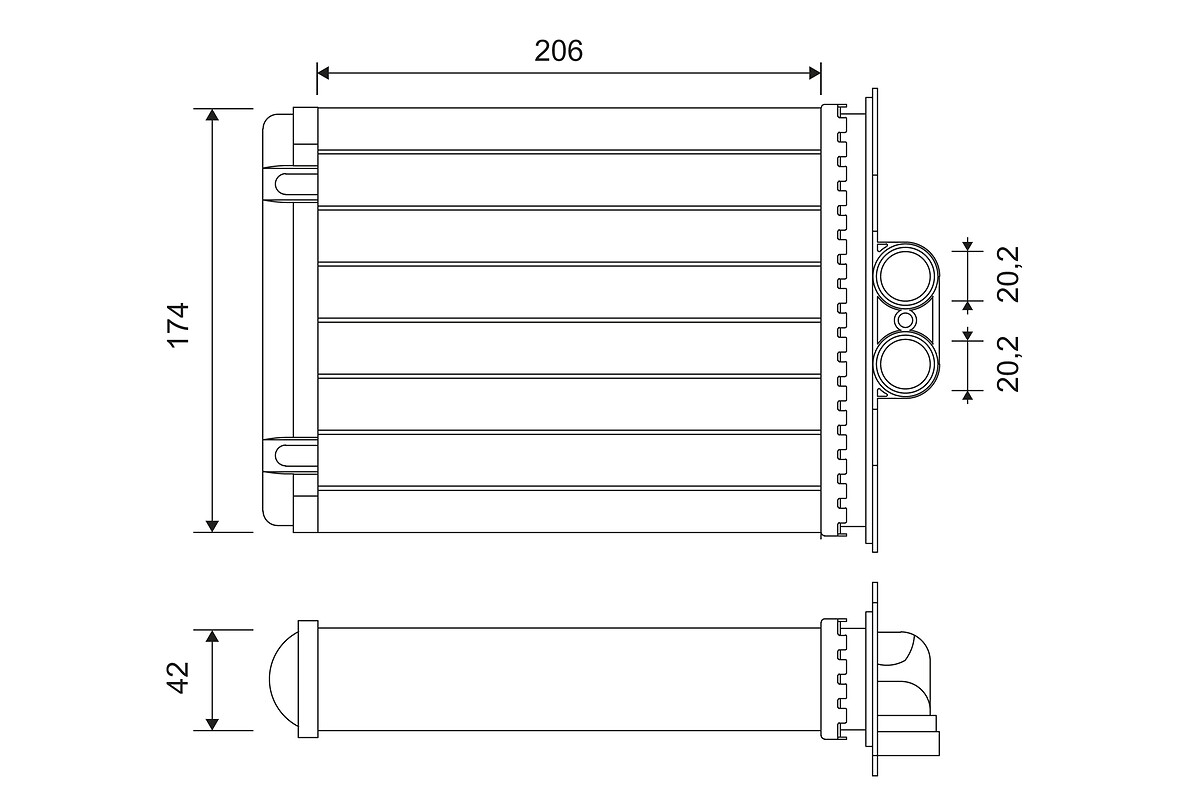 Kachelradiateur Valeo 812118