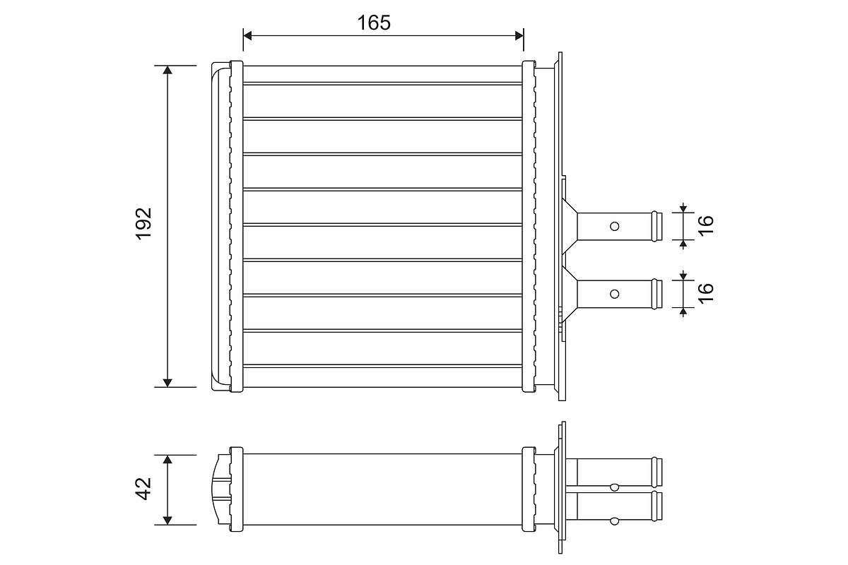 Kachelradiateur Valeo 812145