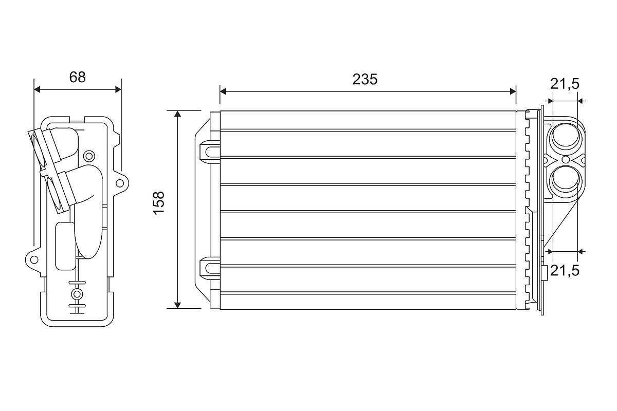 Kachelradiateur Valeo 812215