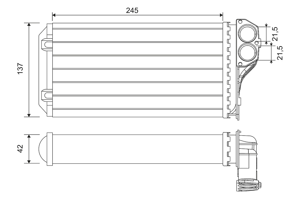 Kachelradiateur Valeo 812322