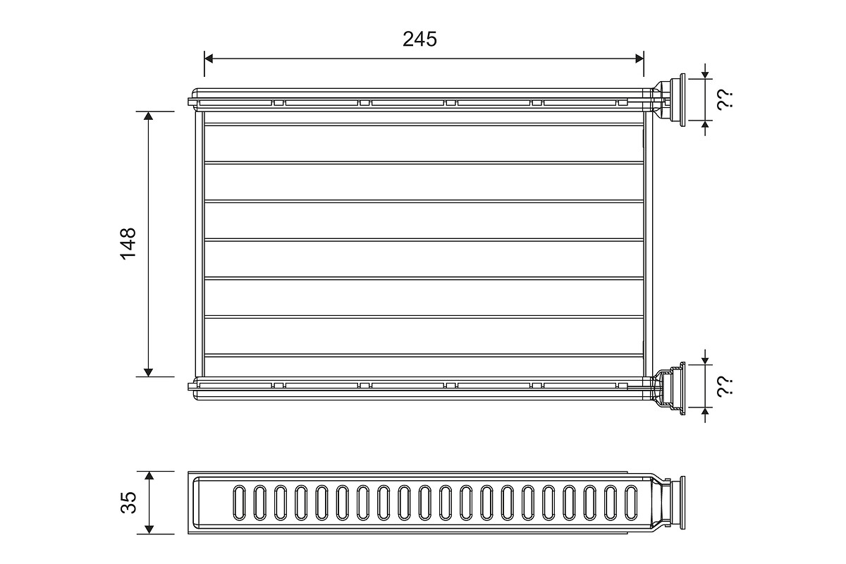 Kachelradiateur Valeo 812401