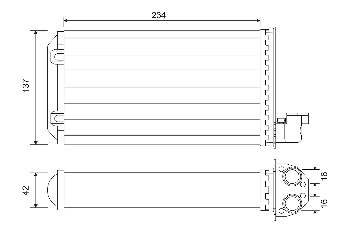 Kachelradiateur Valeo 883965