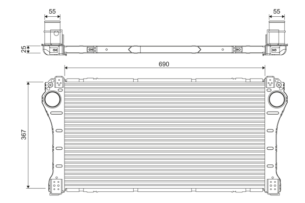 Interkoeler Valeo 818364