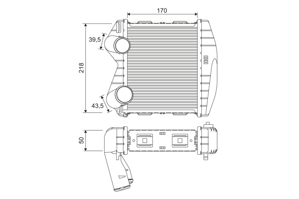 Interkoeler Valeo 818366