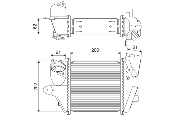 Interkoeler Valeo 822906