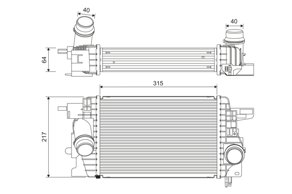 Interkoeler Valeo 822912