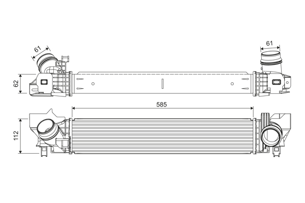 Interkoeler Valeo 822924