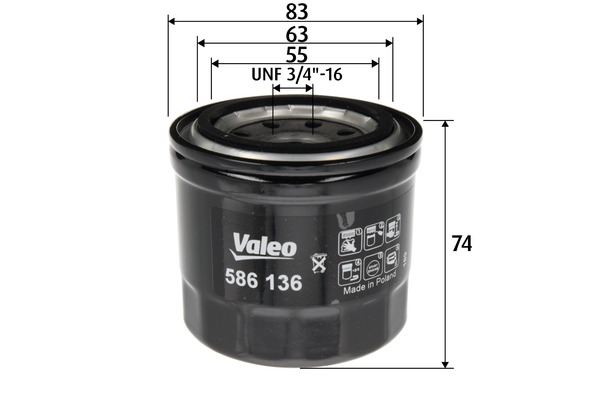 Valeo Oliefilter 586136