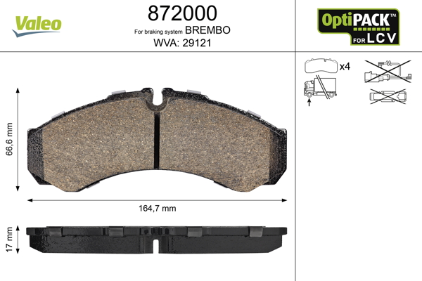 Valeo Remblokset 872000