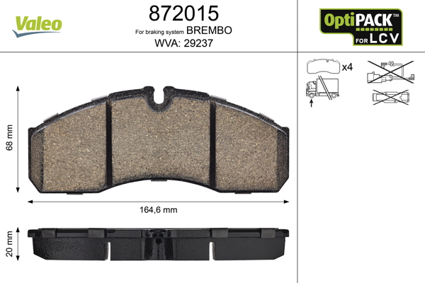 Remblokset Valeo 872015