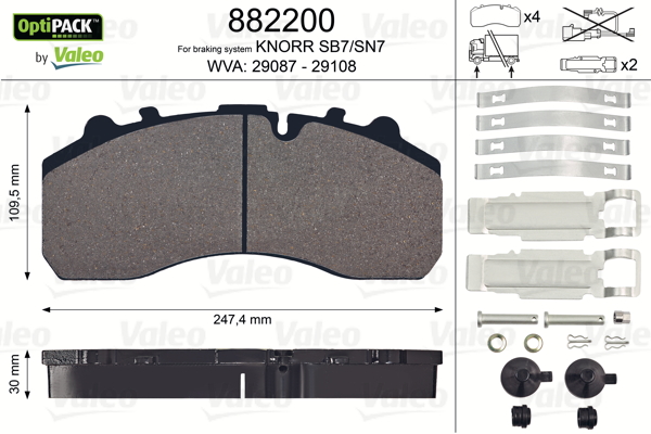 Valeo Remblokset 882200