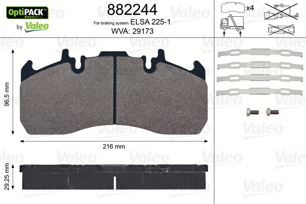 Valeo Remblokset 882244