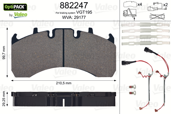 Valeo Remblokset 882247