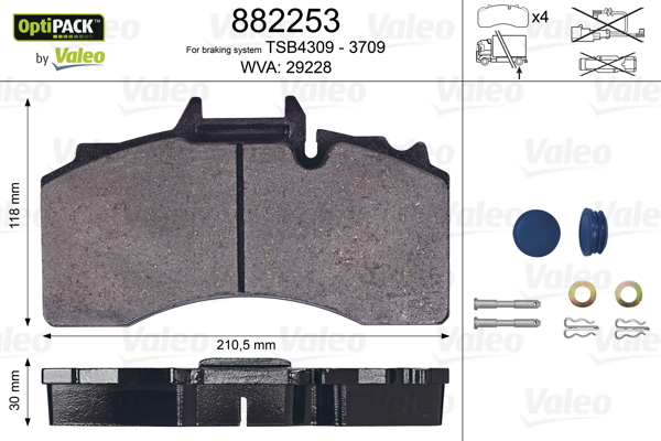 Remblokset Valeo 882253