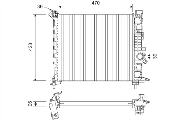 Radiateur Valeo 701166