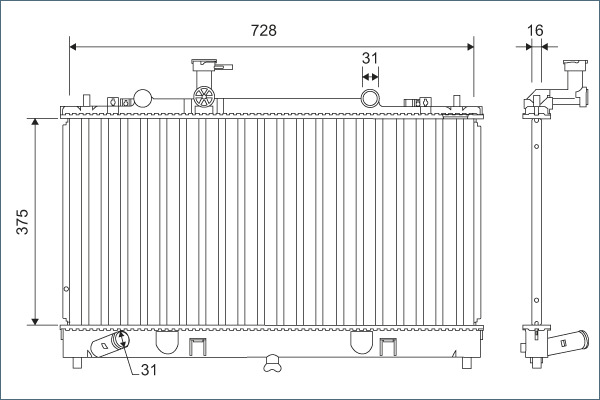 Radiateur Valeo 701168