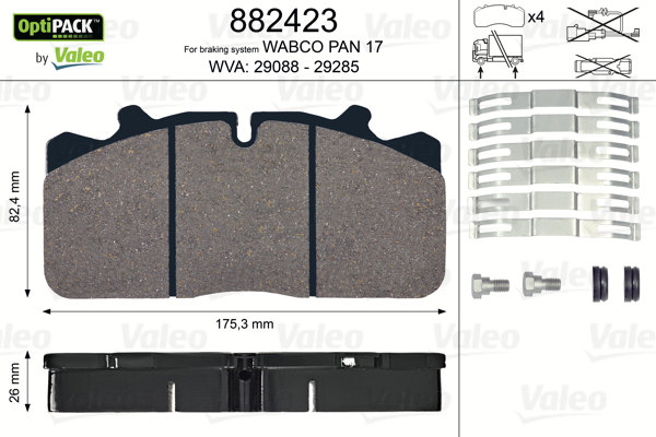 Remblokset Valeo 882423