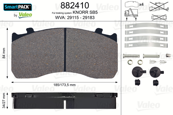 Remblokset Valeo 882410