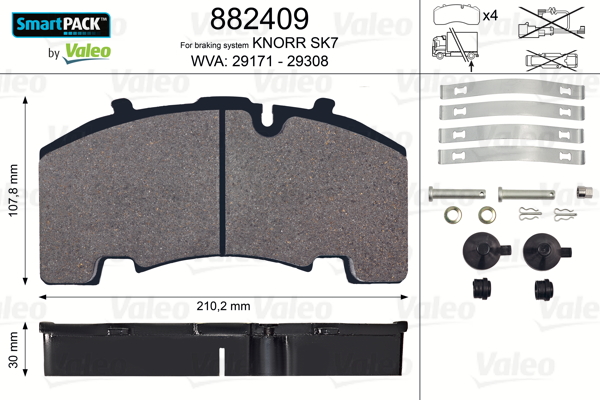 Remblokset Valeo 882409