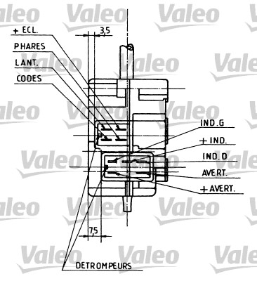 Valeo Knipperlichtschakelaar 251105