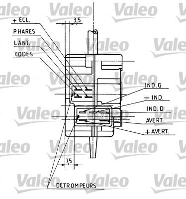 Valeo Knipperlichtschakelaar 251106